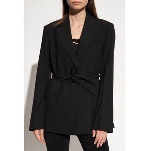 NANUSHKA Mariko Belted Blazer Jacket in Black Size Small S - $1,025